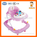 anti-inverted light red baby walker with multiple music 7 wheel